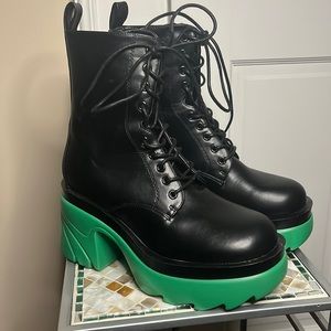 Platform Combat Boot Bottega dupe